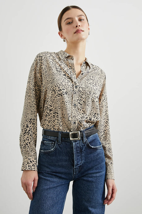 Rails Kate Shirt - Sand Mixed Cheetah