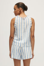 Load image into Gallery viewer, Melissa Nepton Kimy Top - Light Blue Wide Stripe