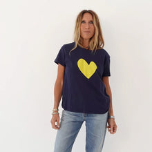 Load image into Gallery viewer, Kerri Rosenthal Suke Imperfect Heart Tee - Indigo Blue-Cactus