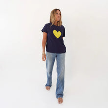 Load image into Gallery viewer, Kerri Rosenthal Suke Imperfect Heart Tee - Indigo Blue-Cactus