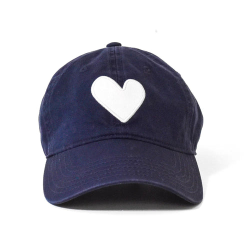 Kerri Rosenthal Baseball Hat Heart Patch - Indigo/White