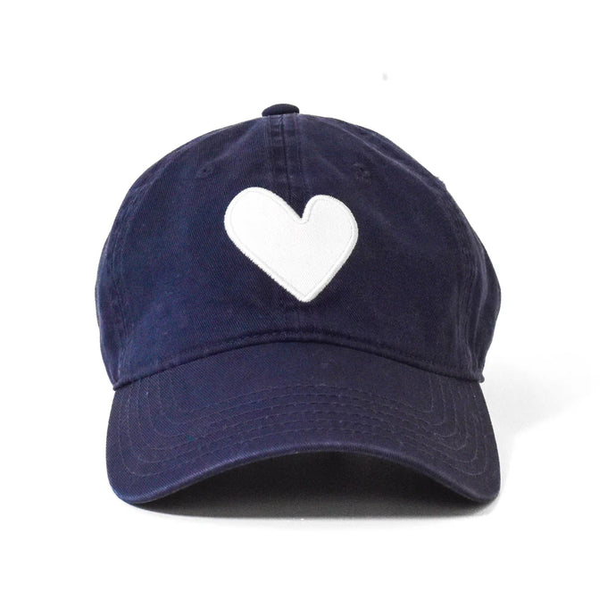 Kerri Rosenthal Baseball Hat Heart Patch - Indigo/White