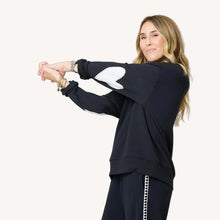 Load image into Gallery viewer, Kerri Rosenthal Ex-Boyfriend Patchwork Sweatshirt - Black