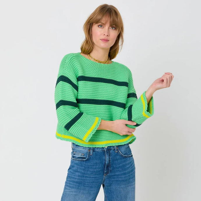 Kerri Rosenthal Kaia Stripe Sweater - Green Lite