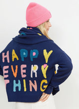 Load image into Gallery viewer, Kerri Rosenthal Boyfriend Happy Everything Sweater - Indigo