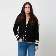 Load image into Gallery viewer, Kerri Rosenthal Shawl Drippy Heart Cardigan - Black