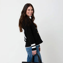 Load image into Gallery viewer, Kerri Rosenthal Shawl Drippy Heart Cardigan - Black