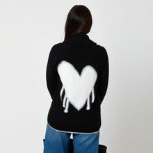 Load image into Gallery viewer, Kerri Rosenthal Shawl Drippy Heart Cardigan - Black