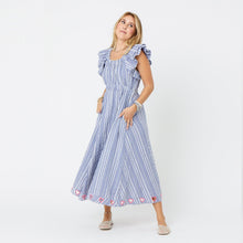 Load image into Gallery viewer, Kerri Rosenthal Tailor Stripe Dress - Blue/White