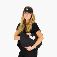 Load image into Gallery viewer, Kerri Rosenthal KR Imperfect Heart Visor - Black/White