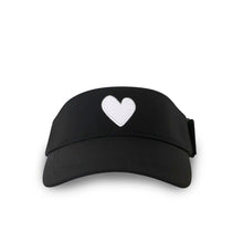 Load image into Gallery viewer, Kerri Rosenthal KR Imperfect Heart Visor - Black/White