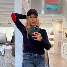 Load image into Gallery viewer, Kerri Rosenthal KR Imperfect Heart Hat - Navy