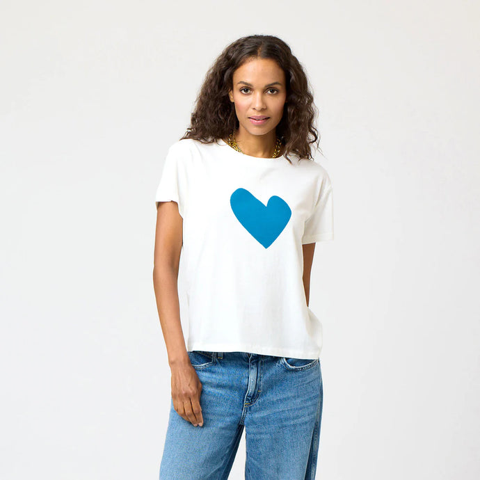 Kerri Rosenthal Suke Imperfect Heart Tee - Mid Blue