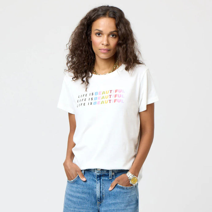 Kerri Rosenthal Suke Life is Beautiful Tee - White