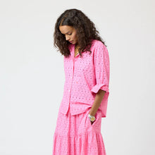 Load image into Gallery viewer, Kerri Rosenthal Pia Eyelet Shirt - Neon Pink