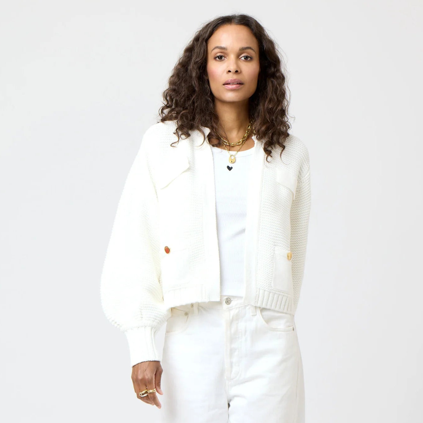 Kerri Rosenthal Alaina Cardigan - White