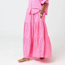 Load image into Gallery viewer, Kerri Rosenthal Gabrielle Eyelet Skirt - Neon Pink