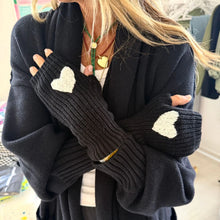 Load image into Gallery viewer, Kerri Rosenthal Imperfect Heart Smittens - Black