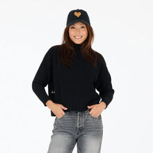 Load image into Gallery viewer, Kerri Rosenthal Marlow Imperfect Heart Sweater - Black
