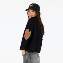 Load image into Gallery viewer, Kerri Rosenthal Marlow Imperfect Heart Sweater - Black