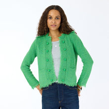 Load image into Gallery viewer, Kerri Rosenthal Fringe Beaulero Cardigan - Grass Green