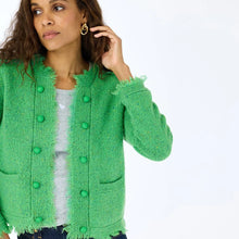 Load image into Gallery viewer, Kerri Rosenthal Fringe Beaulero Cardigan - Grass Green