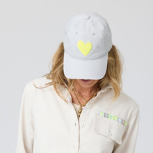 Load image into Gallery viewer, Kerri Rosenthal KR Imperfect Chenille Heart Hat - Sea Salt-Citron Sea