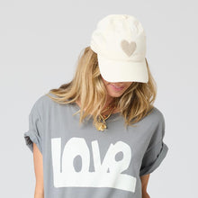 Load image into Gallery viewer, Kerri Rosenthal KR Imperfect Chenille Heart Hat - Vanilla Camel