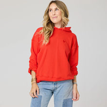 Load image into Gallery viewer, Kerri Rosenthal Boyfriend Love Guard Hoodie - Luv Note Red