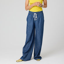 Load image into Gallery viewer, Kerri Rosenthal Palazzo Denim Pant - True Denim