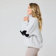 Load image into Gallery viewer, Kerri Rosenthal Quarter Zip Coze Magoze - Light Gray