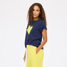 Load image into Gallery viewer, Kerri Rosenthal Suke Imperfect Heart Tee - Indigo Blue-Cactus