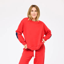 Load image into Gallery viewer, Kerri Rosenthal Ex-Boyfriend Patchwork Sweatshirt - Poppy Red