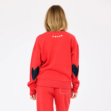 Load image into Gallery viewer, Kerri Rosenthal Ex-Boyfriend Patchwork Sweatshirt - Poppy Red