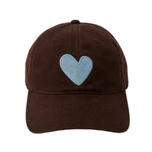 Load image into Gallery viewer, Kerri Rosenthal KR Imperfect Heart Hat - Cocoa-Chambray