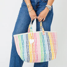 Load image into Gallery viewer, Kerri Rosenthal KR Beach Stripes Tote - Multi