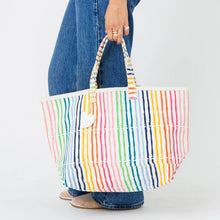 Load image into Gallery viewer, Kerri Rosenthal KR Beach Stripes Tote - Multi