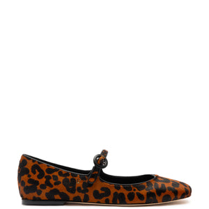 Larroude Blair Ballet Flat - Leopard Print Calf Hair