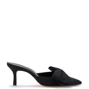 Larroude Mini Elle Pump - Black Fabric