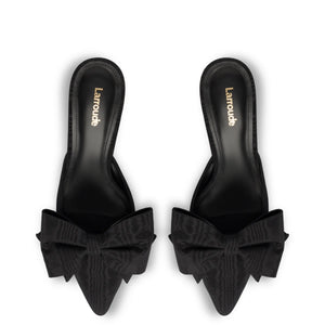 Larroude Mini Elle Pump - Black Fabric