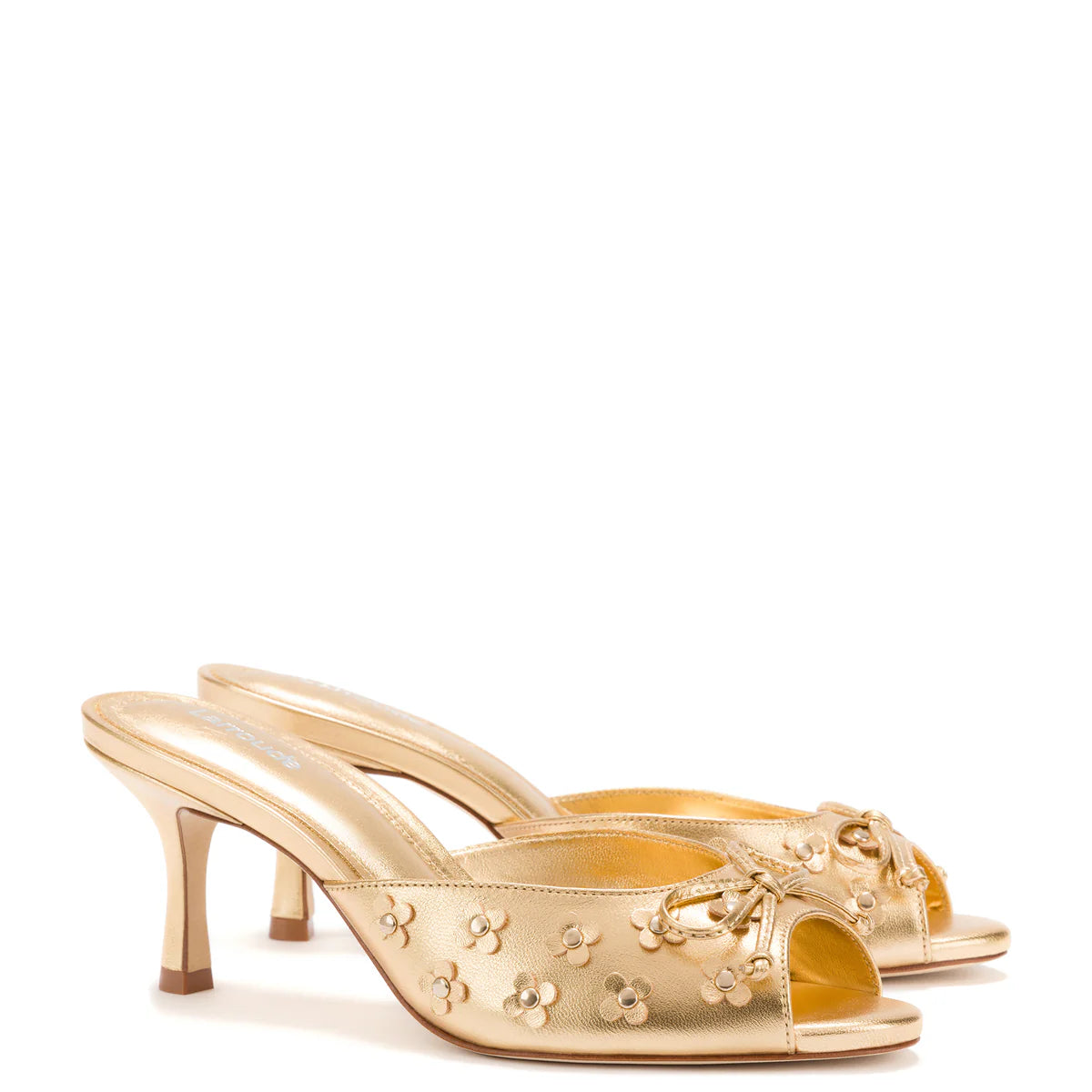 Larroude Jasmine Mule - Gold Metallic