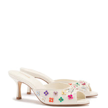 Load image into Gallery viewer, Larroude Jasmine Mule - Ivory &amp; Multicolor Leather
