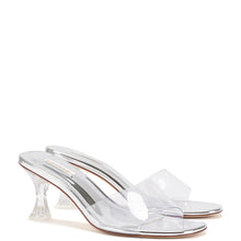 Load image into Gallery viewer, Larroude Vivi Lucite Mule - Silver Specchio