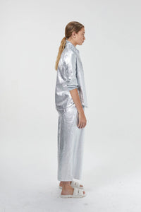 Lanthropy Culotte Metallic Linen Pants - 2 Colors