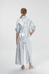 Lanthropy Culotte Metallic Linen Pants - 2 Colors