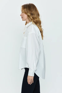 Pistola Sloane Long Sleeve Oversized Button Down Shirt - Le Blanc