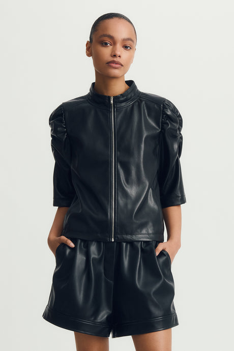 Melissa Nepton Lina Zip-up Top - Black