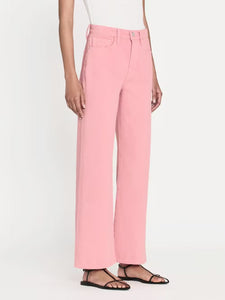 FRAME Le Jane Wide Leg Crop - Washed Dusty Pink