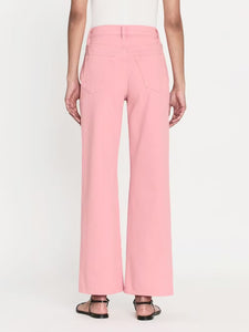 FRAME Le Jane Wide Leg Crop - Washed Dusty Pink