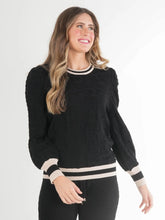 Load image into Gallery viewer, Emily McCarthy Julia Sweater - Black Knit Cheetah